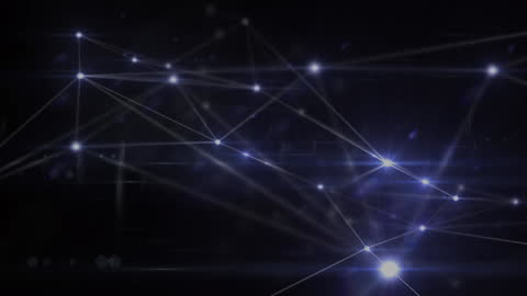 Glowing Network of Connections on Dark Background