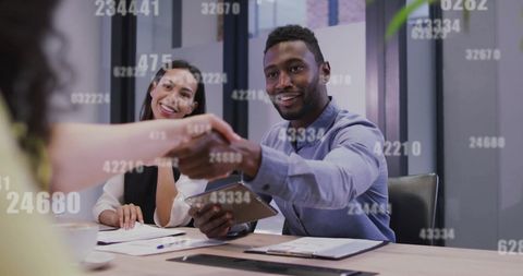 Diverse Business People Collaborating with Data Concepts