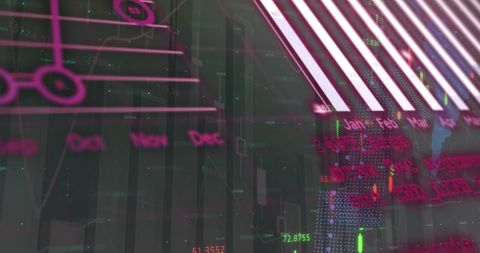 Financial Data Processing in Urban Technology Overlay - Download Free Stock Images Pikwizard.com