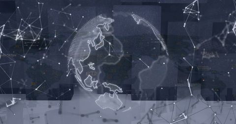 Abstract Globe with Digital Data Connections in Space - Download Free Stock Images Pikwizard.com