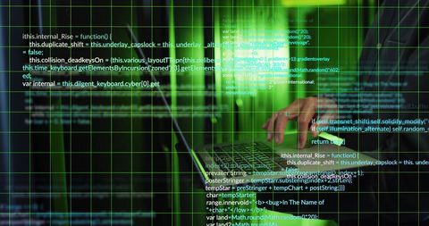 Cyber Security Engineer Working on Data Processing Code - Download Free Stock Images Pikwizard.com