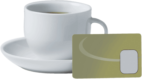 transparent cup of tea with blank credit card design - Download Free Stock Videos Pikwizard.com