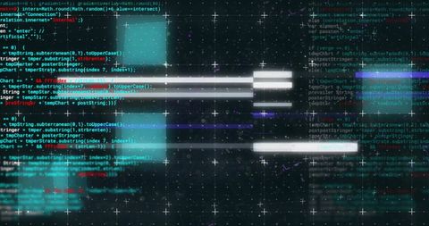 Tech data analysis with dynamic code overlay and lights
