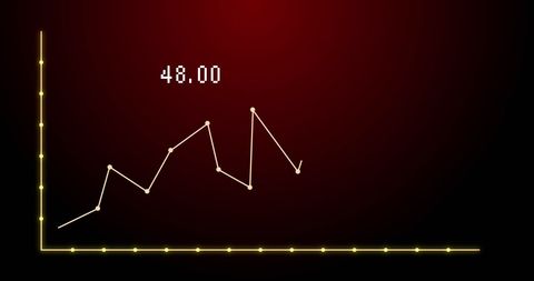 Dynamic Financial Graph over Red Gradient Background - Download Free Stock Images Pikwizard.com