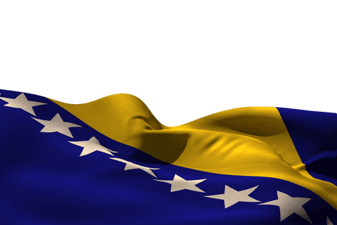 Bosnia and Herzegovina Flag Transparent Vector Illustration - Download Free Stock Videos Pikwizard.com