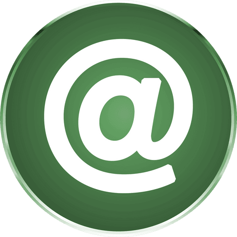 green email icon with white at symbol on transparent background - Download Free Stock Videos Pikwizard.com