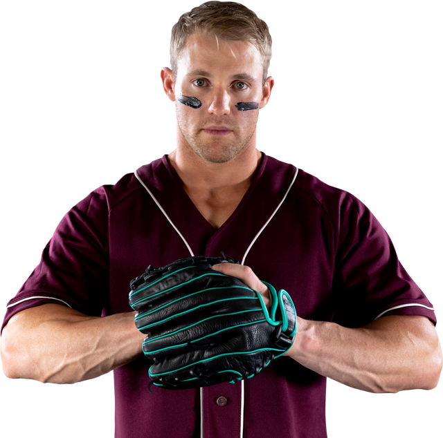 Transparent Image of Focused Baseball Player with Eye Black Wearing Team Uniform - Download Free Stock Videos Pikwizard.com