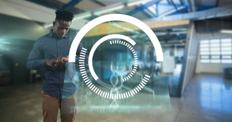 Digital Interface and Holographic Technology Visualization