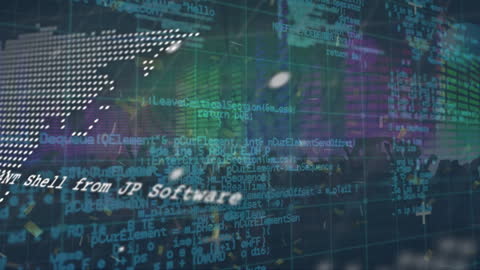 Global Networking Animation with Data and Dancing Silhouettes