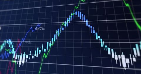 Tech-Focused Financial Data Visualization with Rising Graphs - Download Free Stock Images Pikwizard.com