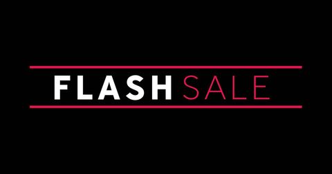 Flash Sale Banner with Bold Typography on Black Background - Download Free Stock Images Pikwizard.com