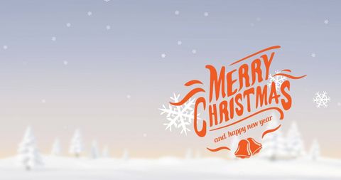 Festive Christmas Greetings on Winter Wonderland Background