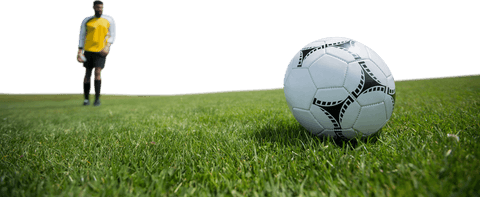 Transparent Soccer Scene with Male Player on Grass Field - Download Free Stock Videos Pikwizard.com