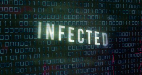 Cybersecurity Breach Alert with Binary Code - Download Free Stock Images Pikwizard.com