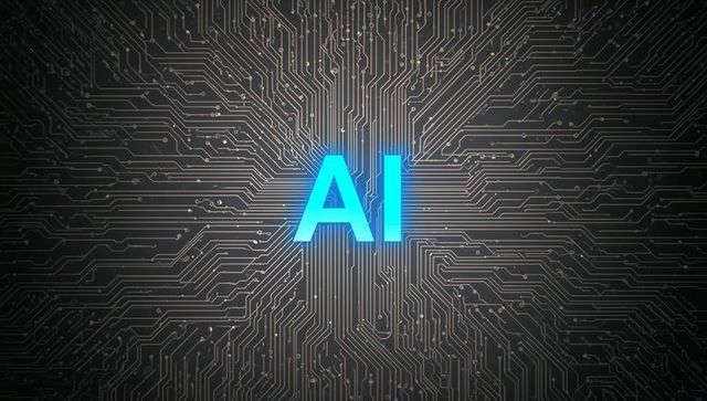 Glowing AI in Digital Circuit Board Hub