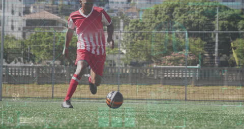 Young Footballer Training on Digital Interface Enhanced Field