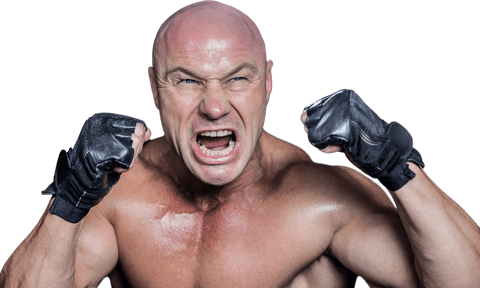intense bald fighter with gloves in transparent background - Download Free Stock Videos Pikwizard.com