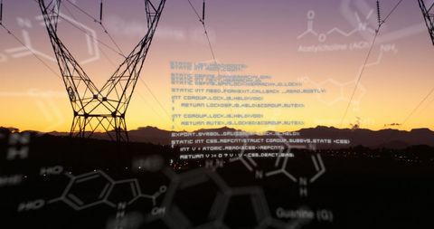 Digital Connectivity and Science Concept in Sunset Backdrop - Download Free Stock Images Pikwizard.com