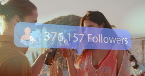 Social Media Success Celebration at Beach Party