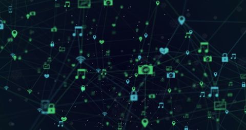 Abstract Digital Network Icons Symbolizing Connectivity - Download Free Stock Images Pikwizard.com