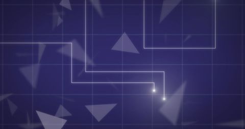 Abstract Network and Data Path Lines on Digital Grid Background - Download Free Stock Images Pikwizard.com