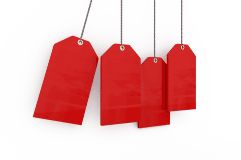 Hanging Red Gift Labels on Transparent Background for Various Celebrations - Download Free Stock Videos Pikwizard.com