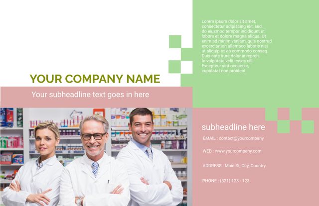 Professional Pharmacy Team Ready to Assist with Smiling Pharmacists - Download Free Stock Templates Pikwizard.com