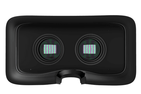 close-up of virtual reality headset simulator with transparent lenses - Download Free Stock Videos Pikwizard.com