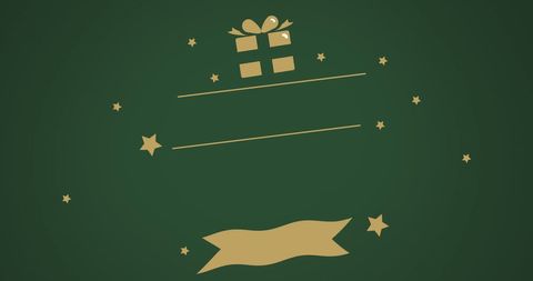 Festive Christmas Design with Copy Space on Green Background