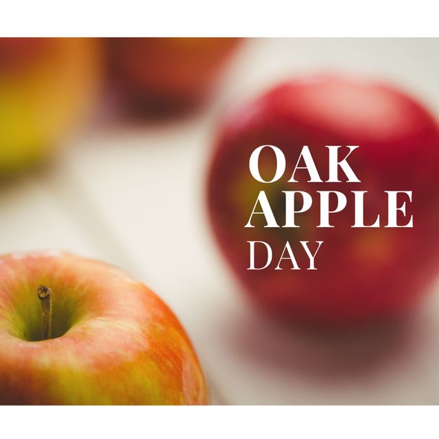 Oak Apple Day Celebration with Fresh Apples on Table - Download Free Stock Templates Pikwizard.com