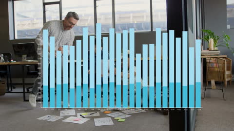 Dynamic Business Analysis Animation in Office Environment