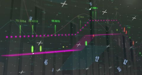 Abstract Digital Interface with Glowing Data Metrics - Download Free Stock Images Pikwizard.com