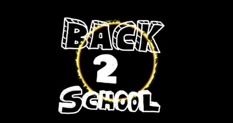 Retro Style Back to School Chalkboard Design with Yellow Glow