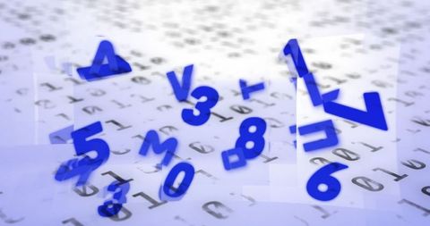 Abstract Floating Numbers and Letters on Light Background - Download Free Stock Images Pikwizard.com