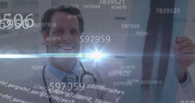 Doctor Analyzing X-Ray with Digital Data Overlay in Modern Clinic - Download Free Stock Photos Pikwizard.com
