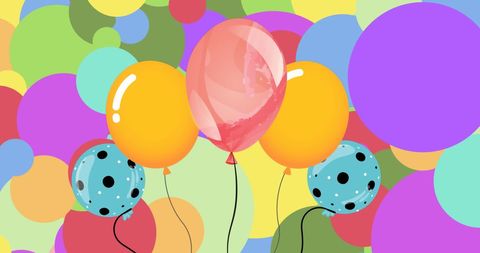 Vibrant Balloon Celebration with Colorful Abstract Background - Download Free Stock Images Pikwizard.com