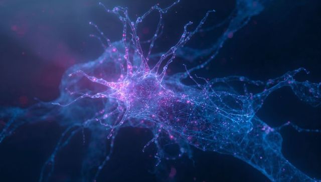 Futuristic Glowing Network Visualization in Digital Space