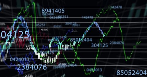 Digital Financial Data Analysis with Graphs and Stock Market Trends - Download Free Stock Images Pikwizard.com