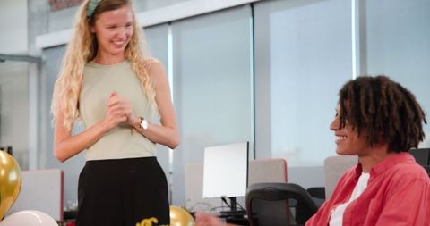 Colleagues Enjoying in Modern Office Environment