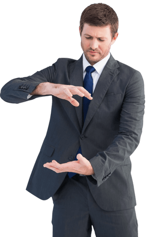transparent businessman demonstrating concept with hands - Download Free Stock Videos Pikwizard.com
