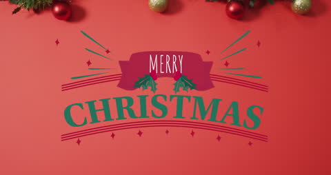 Festive Christmas Greeting with Decorative Christmas Elements