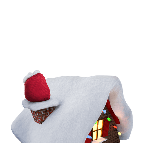 charming winter cottage illustration with santa's gift bag - Download Free Stock Videos Pikwizard.com