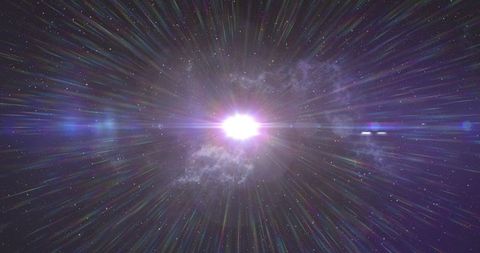 Brilliant Galactic Burst with Colorful Beams in Cosmic Star Field - Download Free Stock Images Pikwizard.com