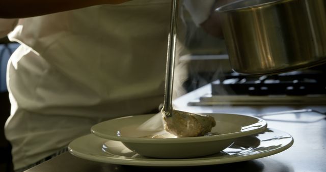 Chef Preparing Gourmet Meal in Professional Kitchen - Download Free Stock Images Pikwizard.com