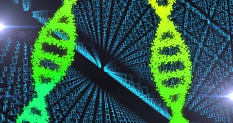 Digital Representation of DNA Strands with Binary Code Background - Download Free Stock Images Pikwizard.com