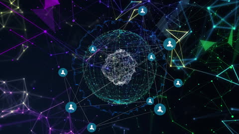 Digital Data Network and Global Connections Concept