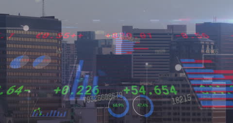 Digital Financial Growth Dynamics Over Modern Cityscape