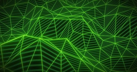 Glowing Green Digital Mesh with Geometric Connections - Download Free Stock Images Pikwizard.com