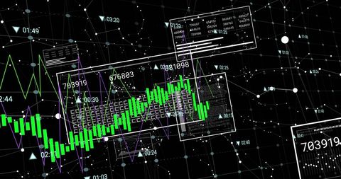 Futuristic Data Graph with Digital Interface Elements - Download Free Stock Images Pikwizard.com