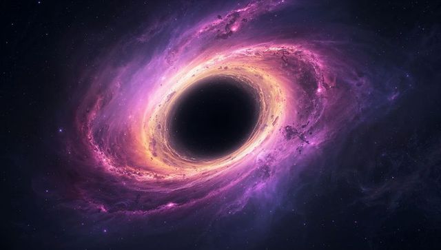 Vibrant Black Hole in Deep Space with Luminous Accretion Disk